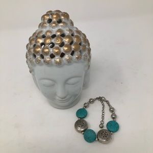Silver and Turquoise Fashion Bracelet